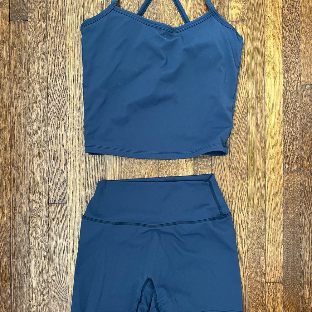 Women's Navy Blue Workout Set